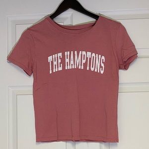 Brandy Melville cropped short sleeve shirt. “One size fits all” but fits S/M.